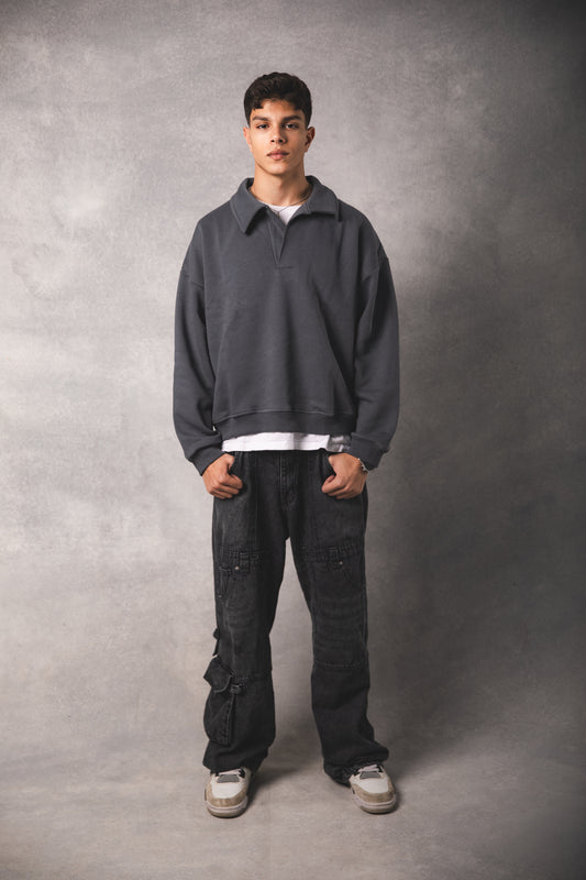 n/c21 gray iris winter-polo sweater